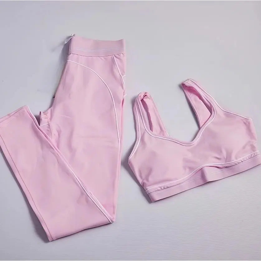 Fashionable Sports Suit Pilates Tight Sports Pants Yoga High-Waisted Stretch Fitness Pants Set 2025 High-Quality Fabric