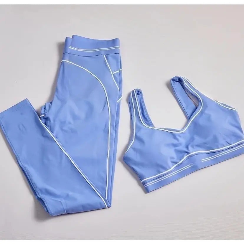 Fashionable Sports Suit Pilates Tight Sports Pants Yoga High-Waisted Stretch Fitness Pants Set 2025 High-Quality Fabric
