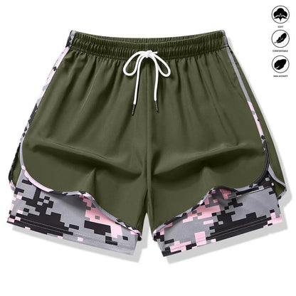 Women’S Casual Athletic Shorts with Built-In Liner, Drawstring, Elastic Waistband-Suitable for Outdoor Sports, Fitness, Running, and Casual Wear; Women’S Shorts, Athletic Shorts, Womenswear Outdoorfun