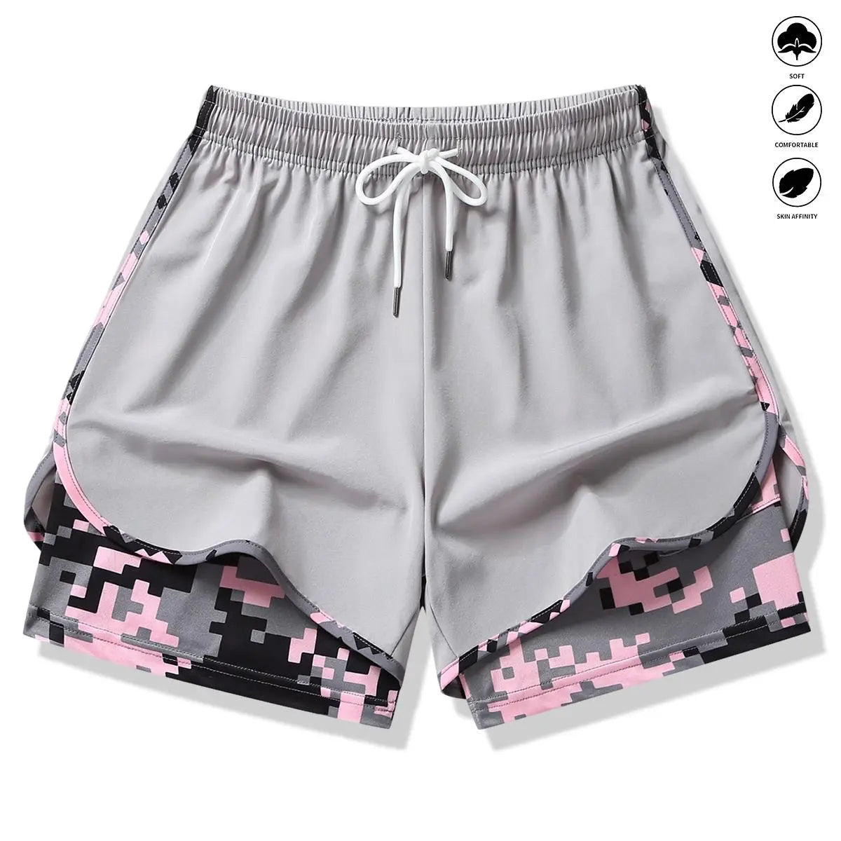 Women’S Casual Athletic Shorts with Built-In Liner, Drawstring, Elastic Waistband-Suitable for Outdoor Sports, Fitness, Running, and Casual Wear; Women’S Shorts, Athletic Shorts, Womenswear Outdoorfun