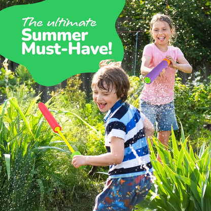 Artcreativity Foam Water Guns for Kids 6 Pack, Long Range Pool Noodle Water Blasters for Pool, Beach & Backyard Summer Fun
