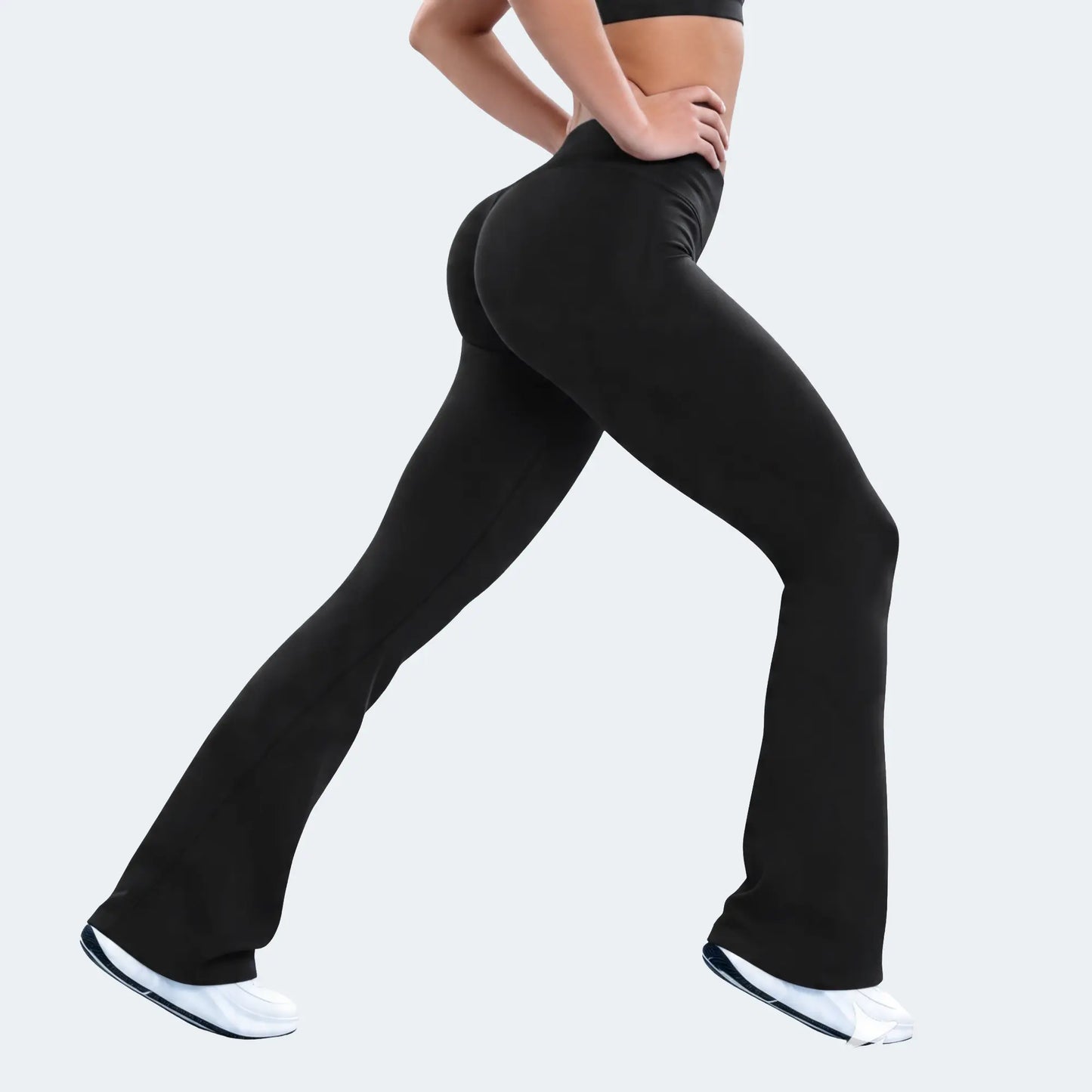 GYMER IMPACT Flares Butt Bottoms Gymwear Workout Gym Women Butt Lifting Pants Sportswear Sports Slim Fit Tummy Control Yoga