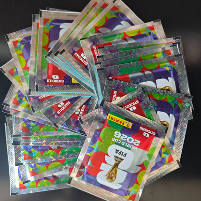 Panini FIFA World Cup 2026 Official Sticker Collection: 50-Pack Box - 350 Stickers Total - Factory Sealed & Unsearched Soccer Mystery Box, International Edition