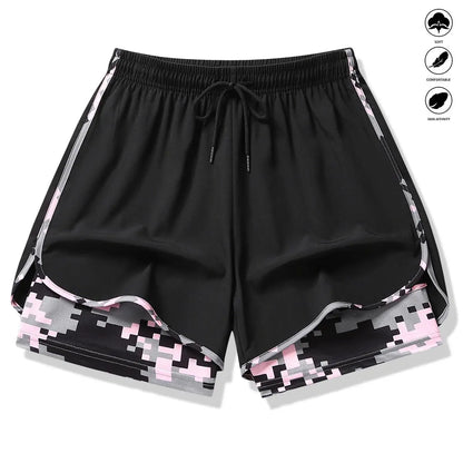 Women’S Casual Athletic Shorts with Built-In Liner, Drawstring, Elastic Waistband-Suitable for Outdoor Sports, Fitness, Running, and Casual Wear; Women’S Shorts, Athletic Shorts, Womenswear Outdoorfun