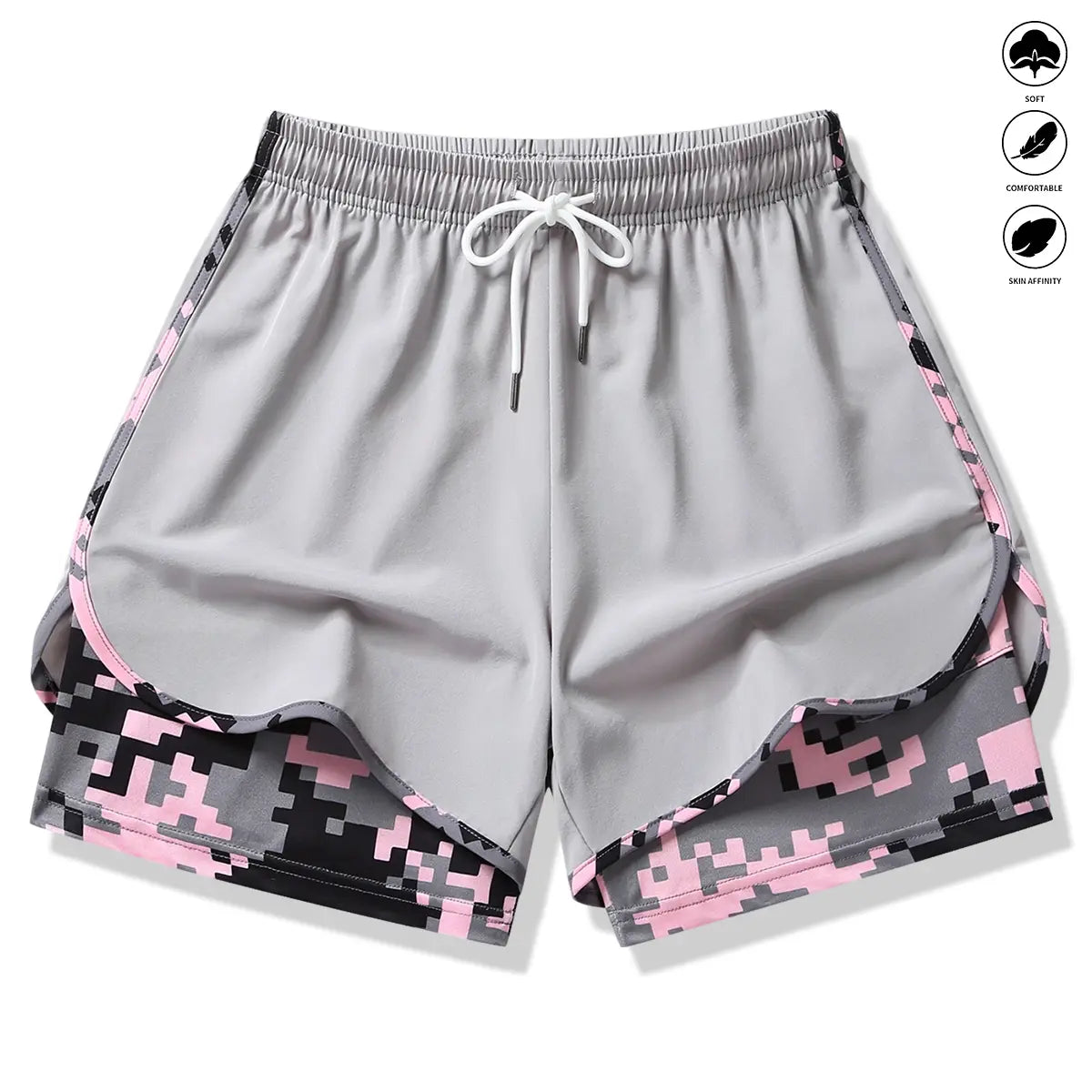 Women’S Casual Athletic Shorts with Built-In Liner, Drawstring, Elastic Waistband-Suitable for Outdoor Sports, Fitness, Running, and Casual Wear; Women’S Shorts, Athletic Shorts, Womenswear Outdoorfun