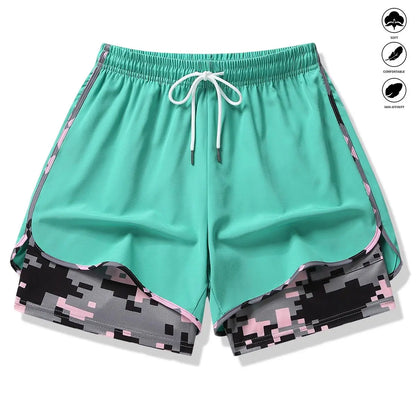 Women’S Casual Athletic Shorts with Built-In Liner, Drawstring, Elastic Waistband-Suitable for Outdoor Sports, Fitness, Running, and Casual Wear; Women’S Shorts, Athletic Shorts, Womenswear Outdoorfun