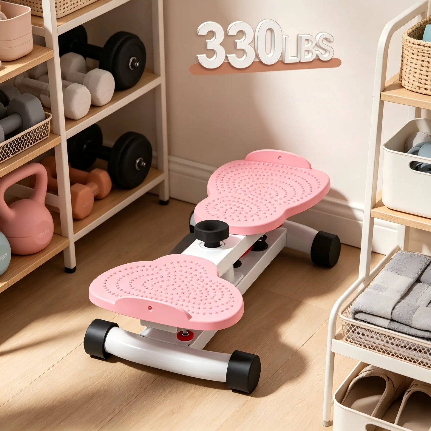 Women'S Portable Ab Board Waist Twist Machine, Core Workout Toner Exercise Equipment with Non-Slip Surface & Anti-Skid Base for Aerobic Training, 22X5X13In