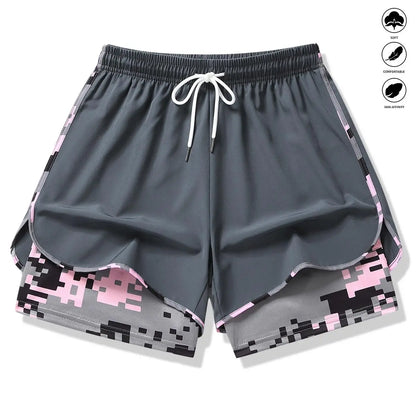 Women’S Casual Athletic Shorts with Built-In Liner, Drawstring, Elastic Waistband-Suitable for Outdoor Sports, Fitness, Running, and Casual Wear; Women’S Shorts, Athletic Shorts, Womenswear Outdoorfun