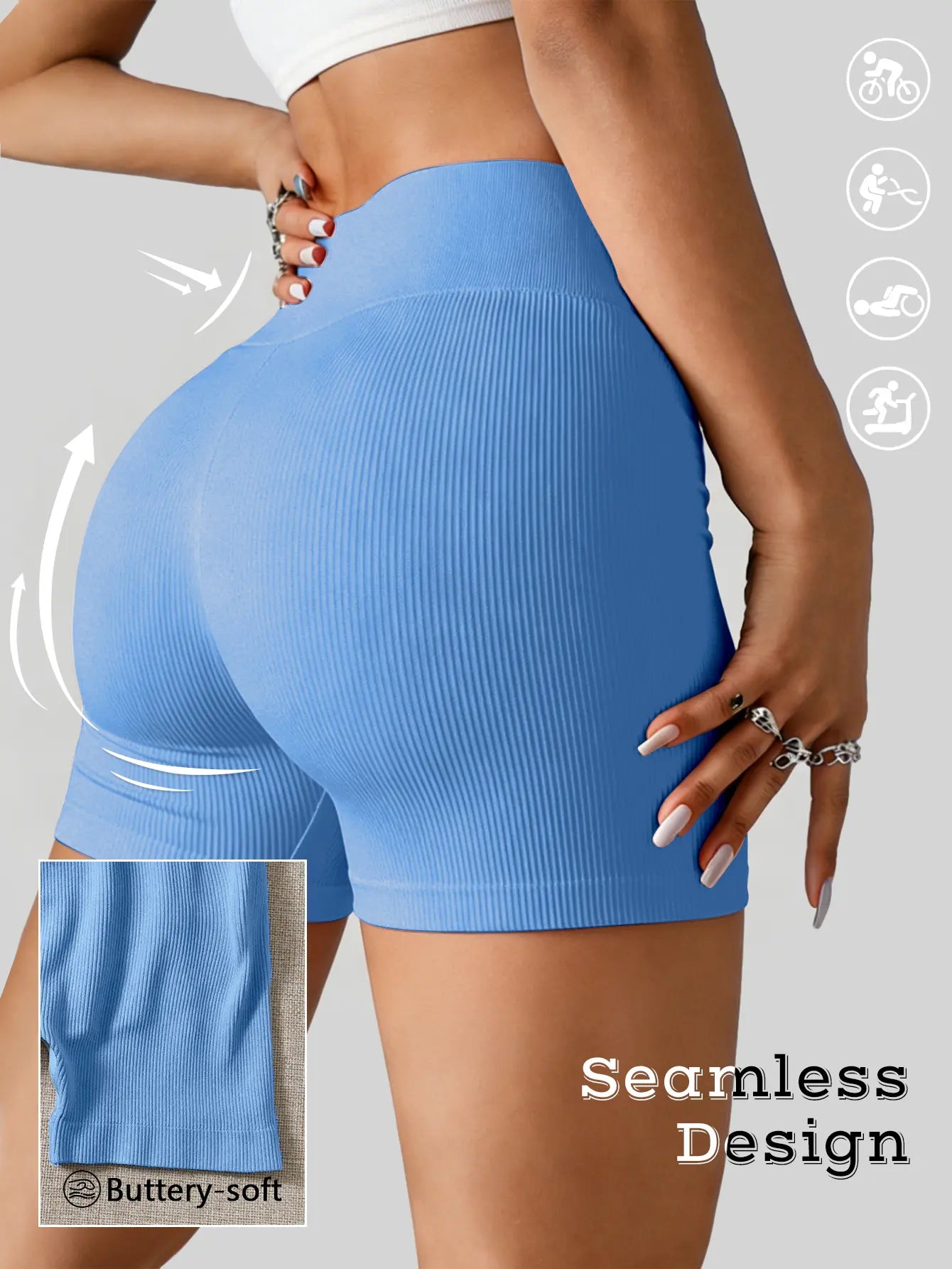 YMZFIT Ultra-Thin Seamless Yoga Shorts — Breathable, Semi-Sheer Activewear for Running, Yoga, and Gym Training