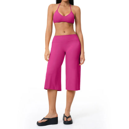 Tenwolf Women’S Summer Yoga Set – Premium Feel Sports Bra with Shock Absorption, Tight Fit, Quick Dry, High-Waisted Mid-Length Shorts