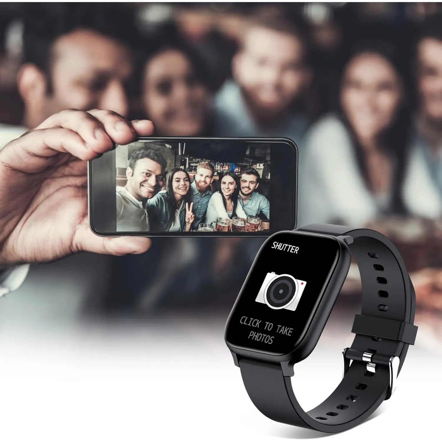 Smart Watch for Men & Women, 1.83" Touch Screen Bluetooth Watch with Notifications & Daily Activity Tracking, Comfortable Strap, Compatible with Iphone & Android
