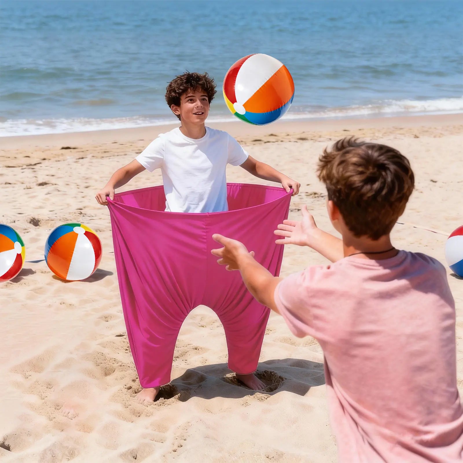 18 Pcs Granny Pants Yard Game Set with Beach Balls | Giant Tossing Pants Game for Kids & Adults, Perfect for Birthday Party, Field Day and Group Activities | Funny Outdoor / Indoor Interactive Game for Family Carnival Party Fathersdaygiftideas Outdoorfun