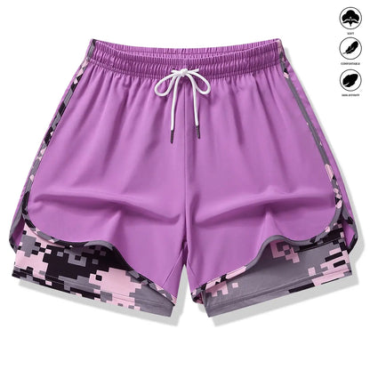 Women’S Casual Athletic Shorts with Built-In Liner, Drawstring, Elastic Waistband-Suitable for Outdoor Sports, Fitness, Running, and Casual Wear; Women’S Shorts, Athletic Shorts, Womenswear Outdoorfun