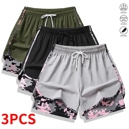 Women’S Casual Athletic Shorts with Built-In Liner, Drawstring, Elastic Waistband-Suitable for Outdoor Sports, Fitness, Running, and Casual Wear; Women’S Shorts, Athletic Shorts, Womenswear Outdoorfun