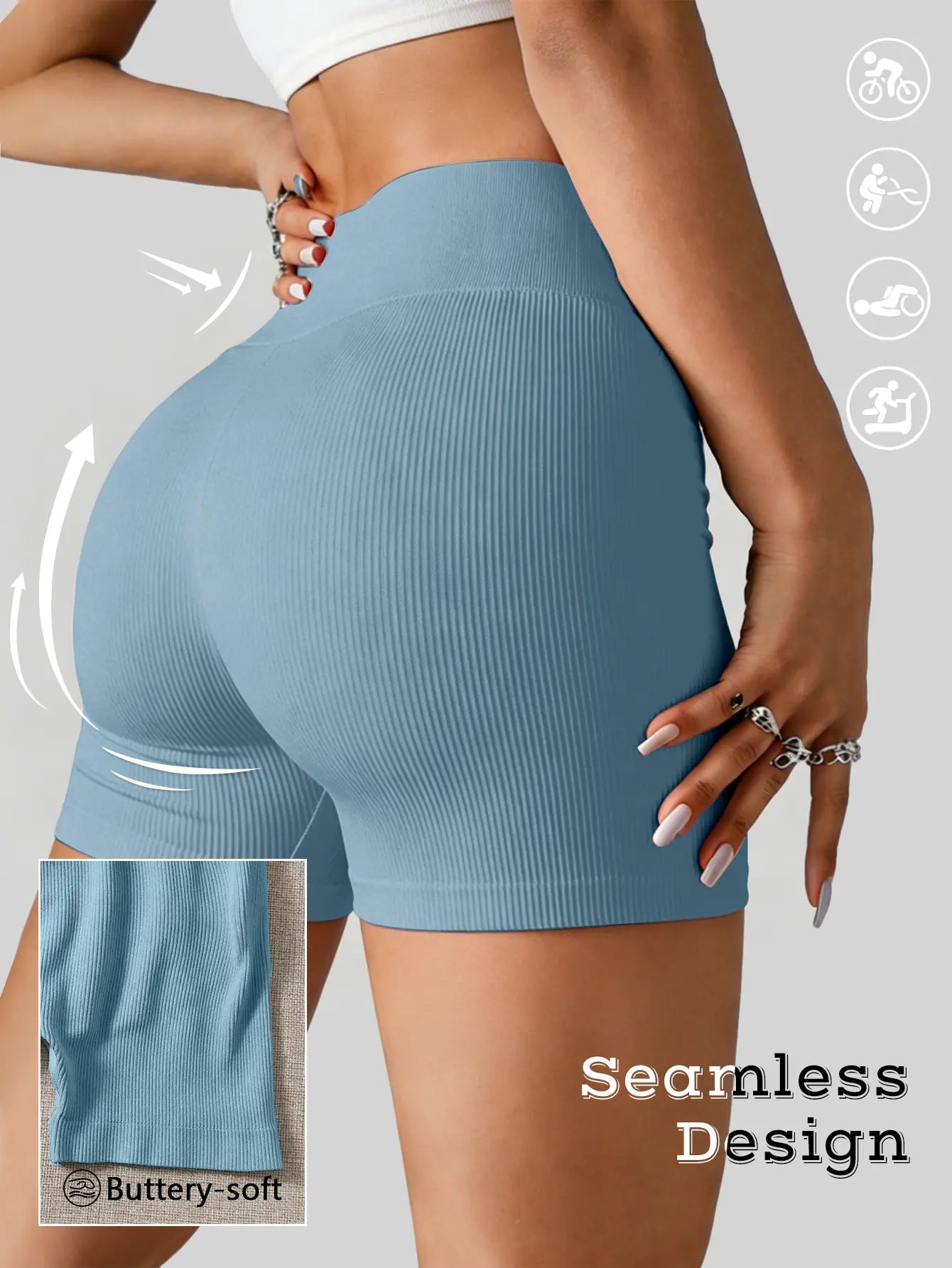 YMZFIT Ultra-Thin Seamless Yoga Shorts — Breathable, Semi-Sheer Activewear for Running, Yoga, and Gym Training