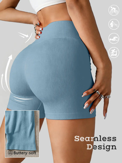 YMZFIT Ultra-Thin Seamless Yoga Shorts — Breathable, Semi-Sheer Activewear for Running, Yoga, and Gym Training