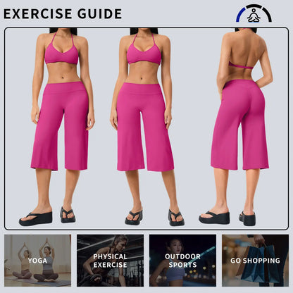 Tenwolf Women’S Summer Yoga Set – Premium Feel Sports Bra with Shock Absorption, Tight Fit, Quick Dry, High-Waisted Mid-Length Shorts